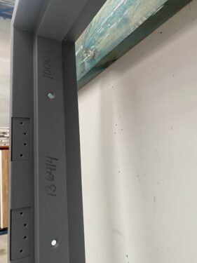 Sliding fire doors - door frame