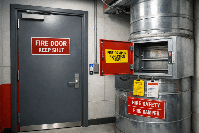 Fire Damper and Door Coordination in Service Risers