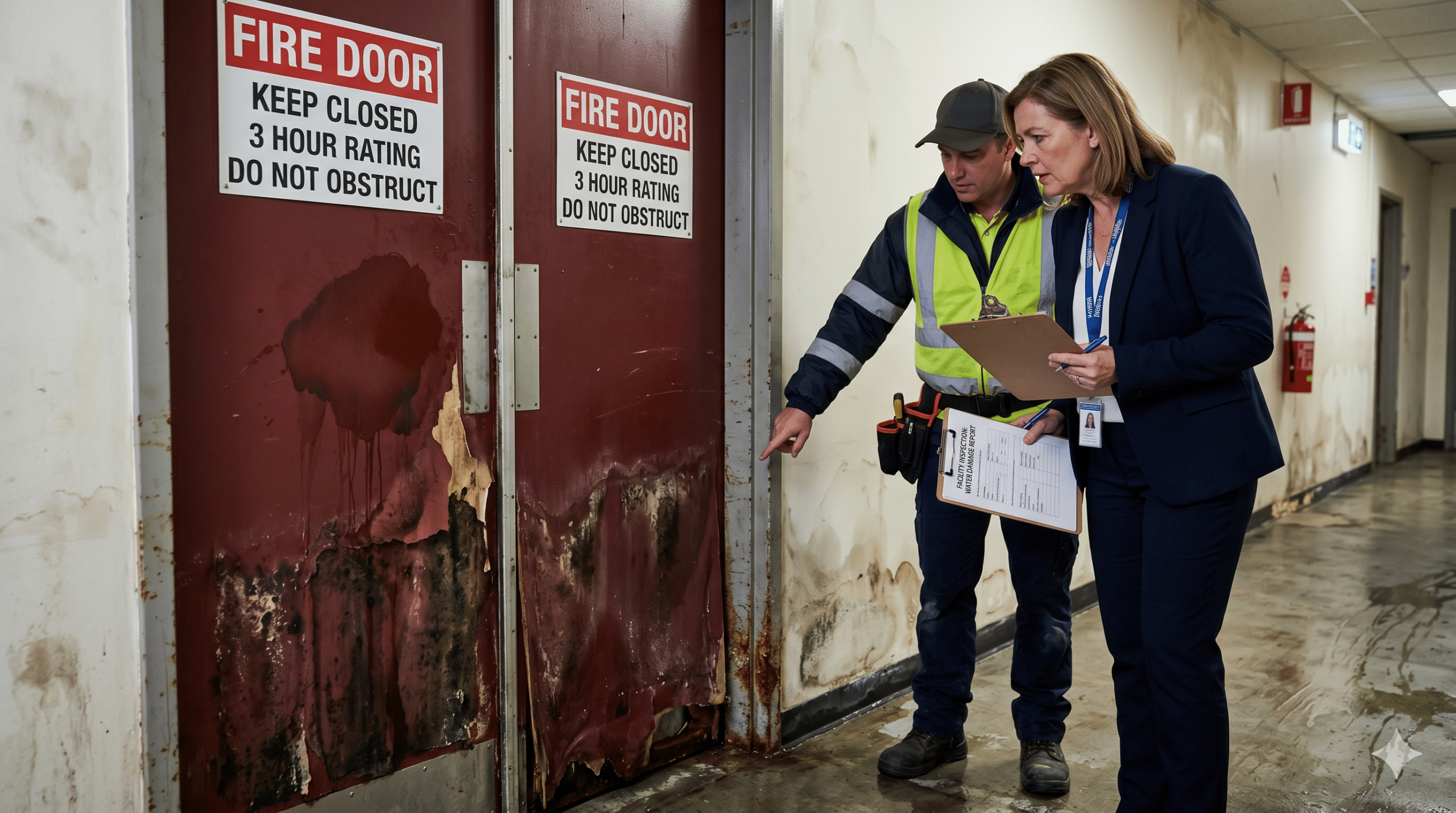 Water Damaged Fire Doors